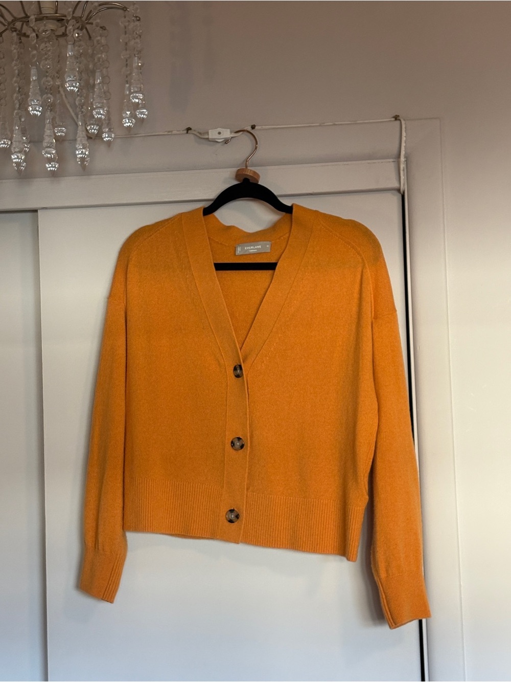 Everlane 100% Cashmere Cropped Cardigan – 🍊